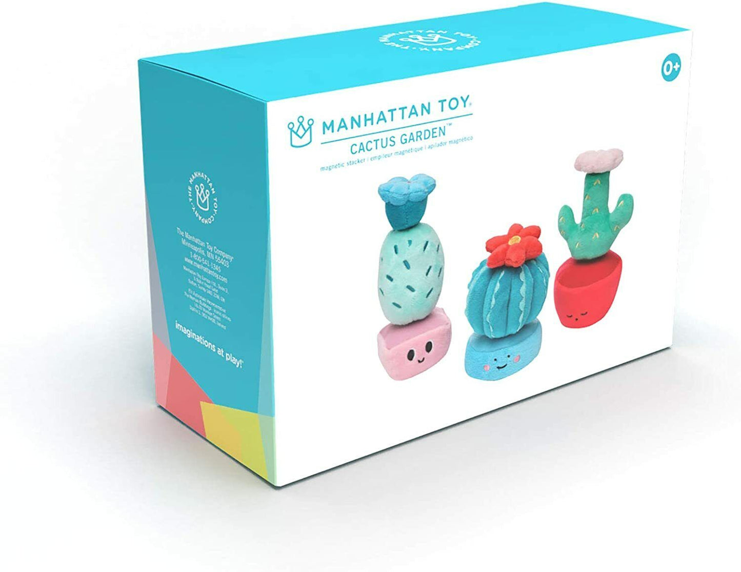 Manhattan Toy Cactus Garden 9 Piece Mix & Match Magnetic Plush Stacking Toy
