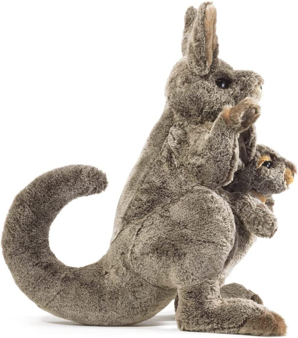 Folkmanis Kangaroo with Joey Hand Puppet, 20"