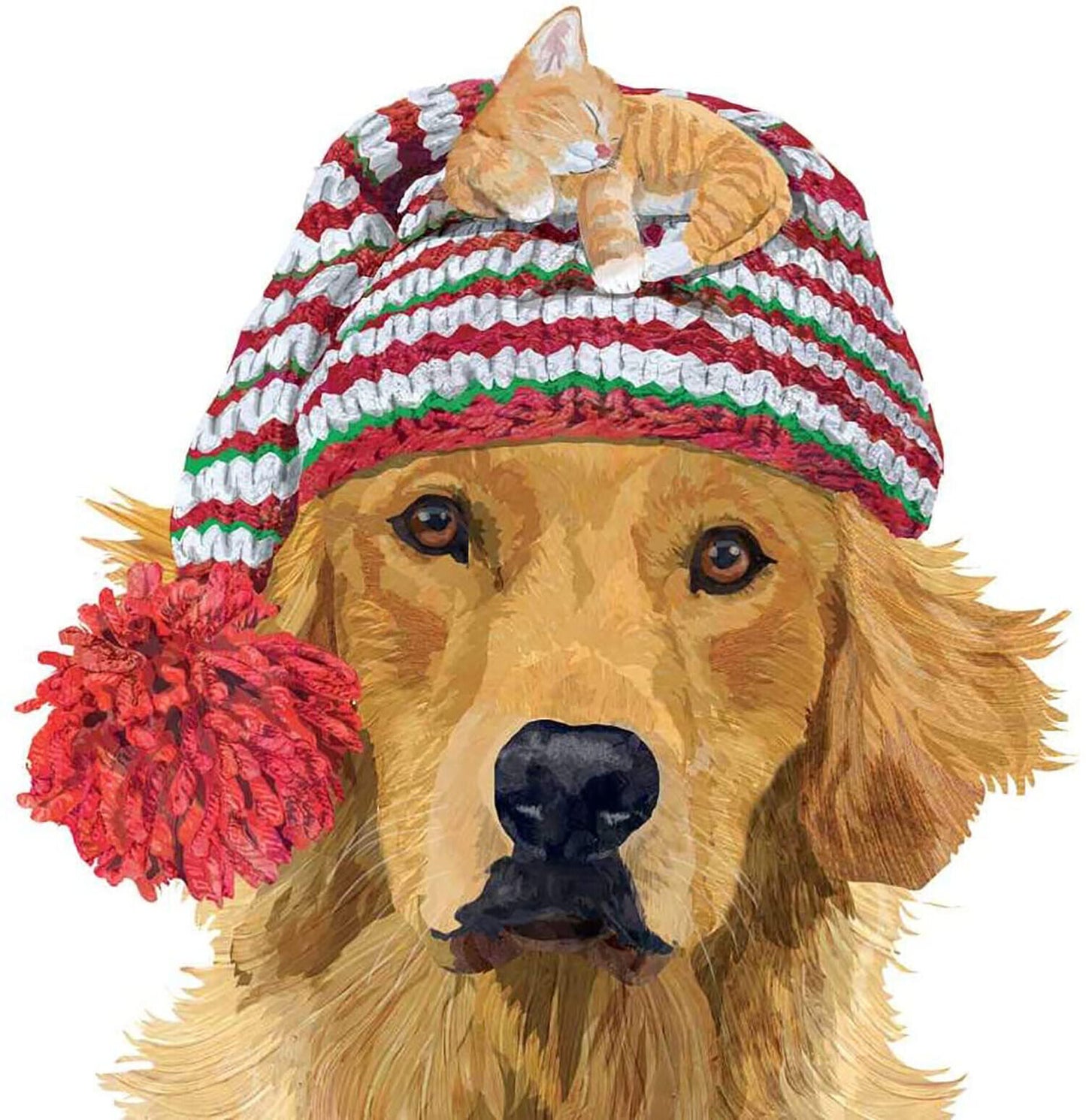 Paperproducts Design Gunther Golden Retriever Beverage Napkin, Patti Gay