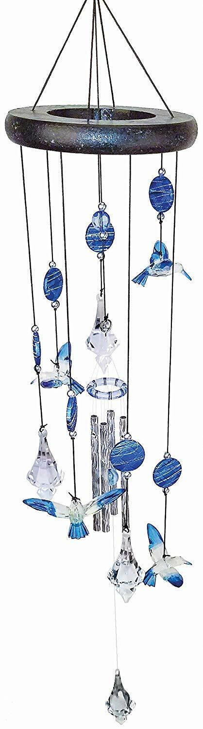Spoontiques Green Hummingbirds Acrylic Wind Chime