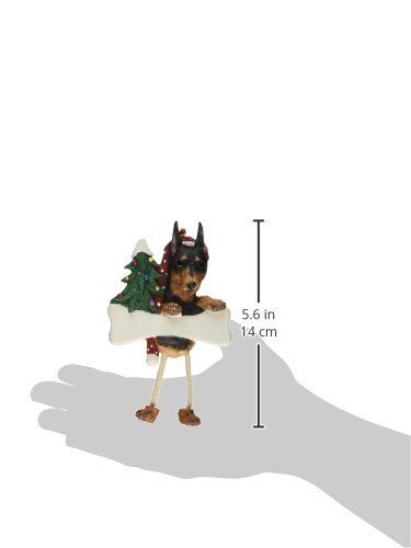Miniature Pinscher Ornament "Dangling Legs" Hand Painted and Easily Personalized