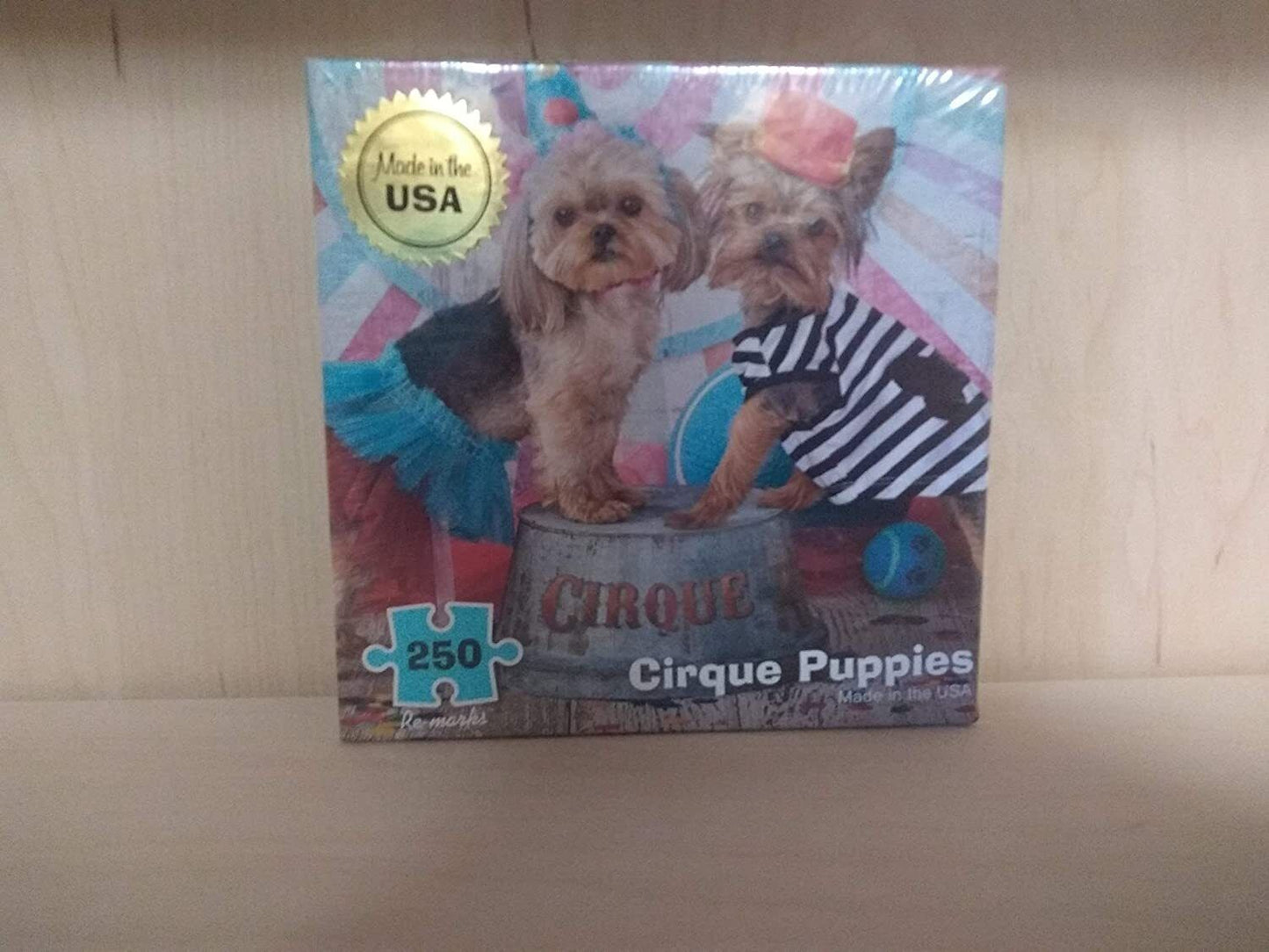Re-Marks 250 Piece Cirque Yorkie Puppies at the Circus Costumes Puzzle