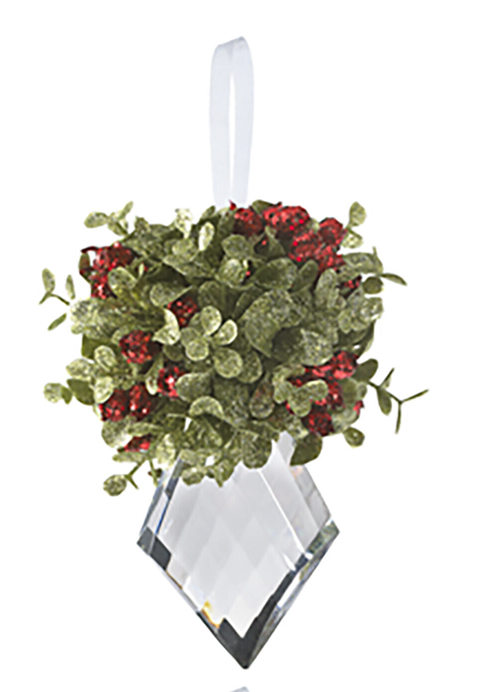 Kissing Krystals Acrylic Mistletoe Ornament- Assorted One Random Ornament