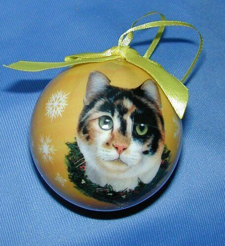 E&S Pets Christmas Ball Ornament - Calico Cat