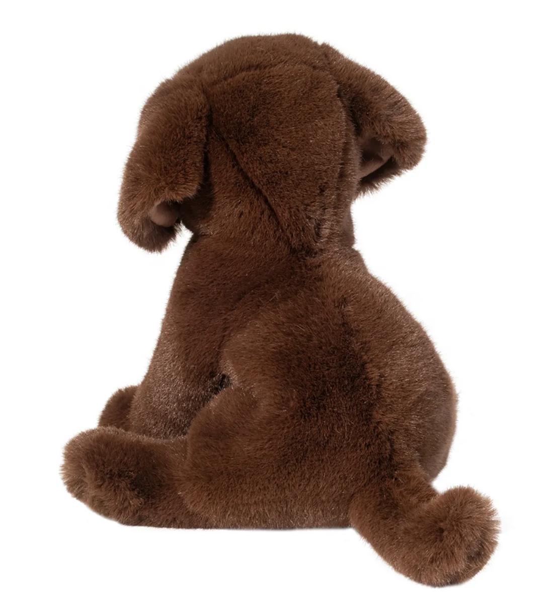 Douglas Toys Zoom Chocolate Lab Plush Stuffed Animal Toy, 9" sitting