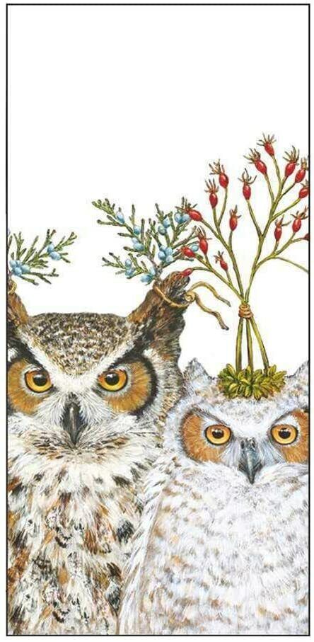 Paperproducts Design Holiday Hoot Guest Towel, Vicki Sawyer, 15