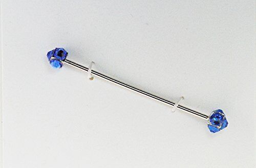 Finishing Touch Crystal Collar Bar - Sapphire/rhodium