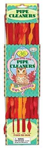 eeBoo Owl Orange and Red Pipe Cleaners Craft Kit