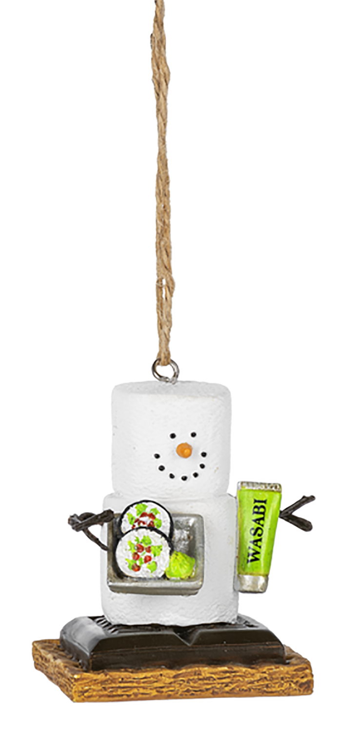 Ganz MX179695 S'Mores Chinese Food Sushi Decorative Ornament, 2.6"