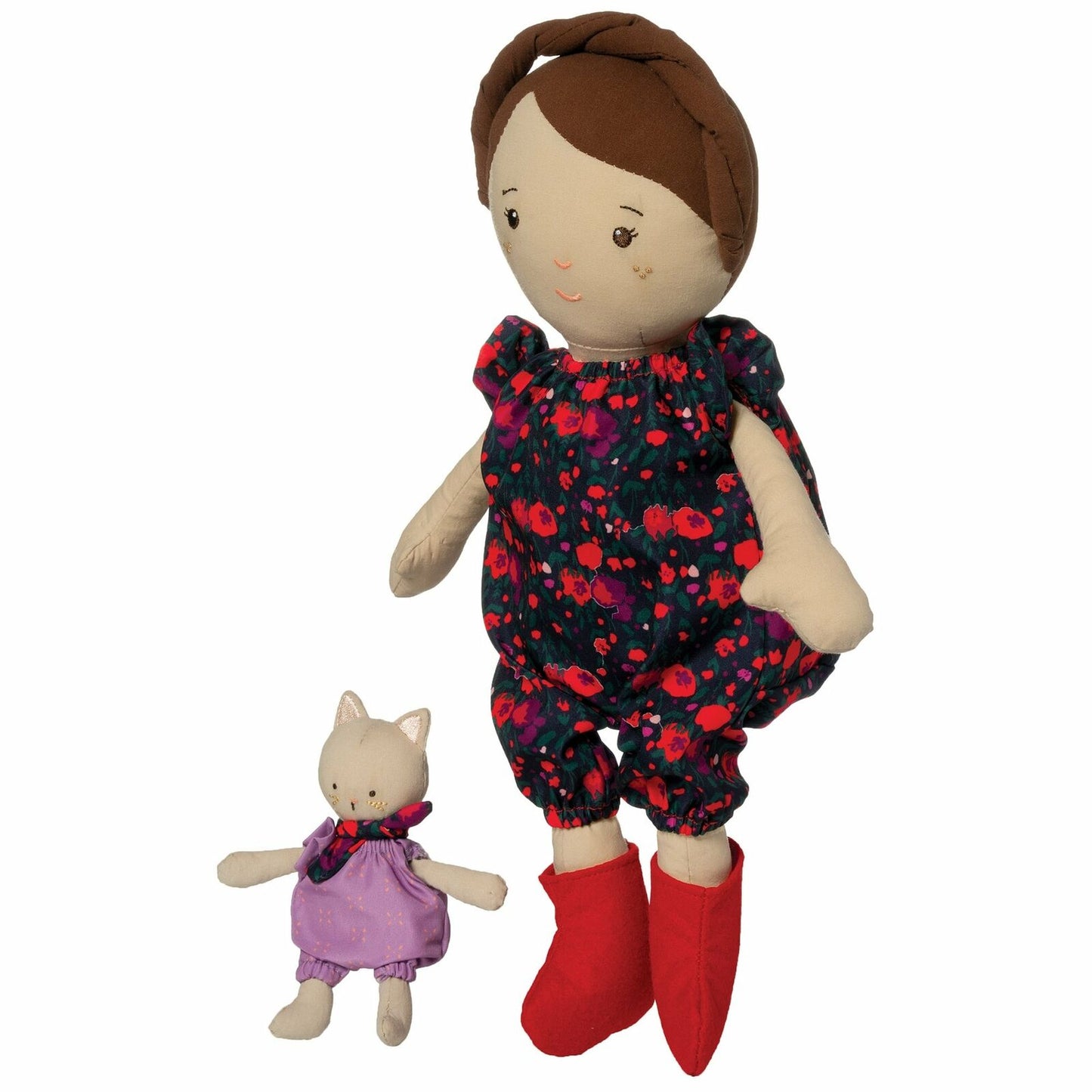 Manhattan Toy Playdate Friends Freddie Ethnic Plush Soft Doll with Kitty, 11"
