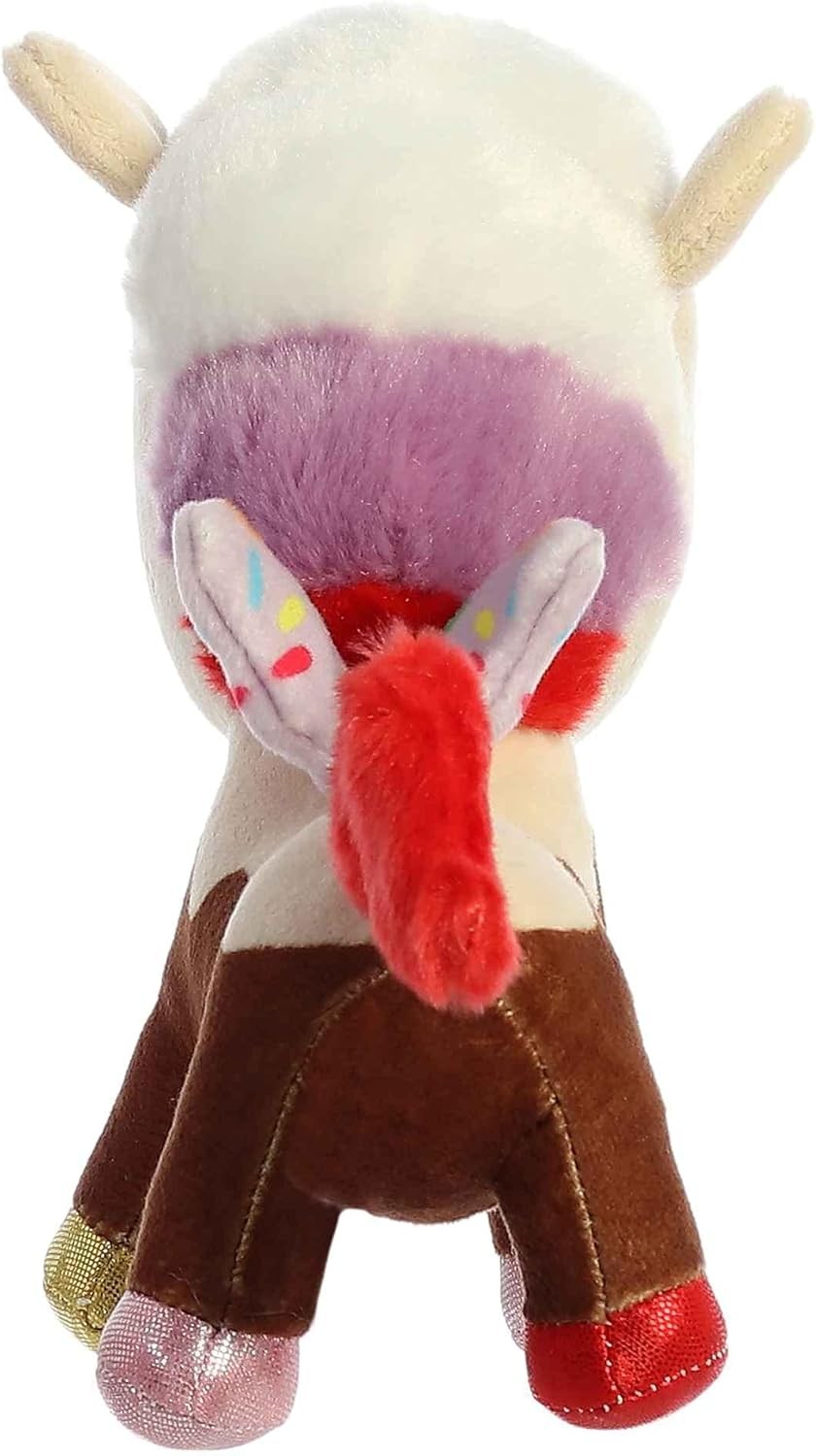 Aurora© Tokidoki Sundae Unicorno Stuffed Animal Toy Brown, 7.5 inches