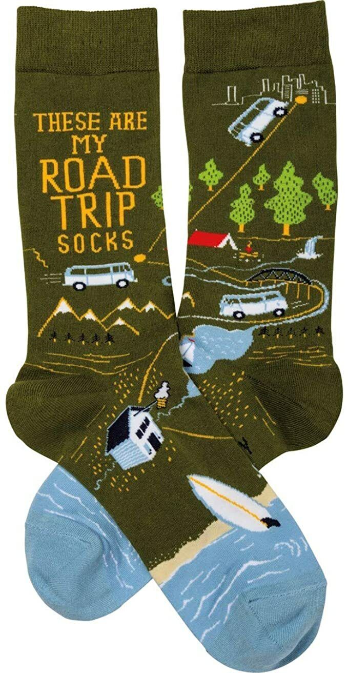 Primitives by Kathy These Are My Road Trip Socks in Travel-Inspired Design,