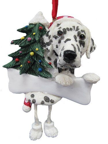 Dalmatian Ornament with "Dangling Legs" Hand Painted and Easily Personalized