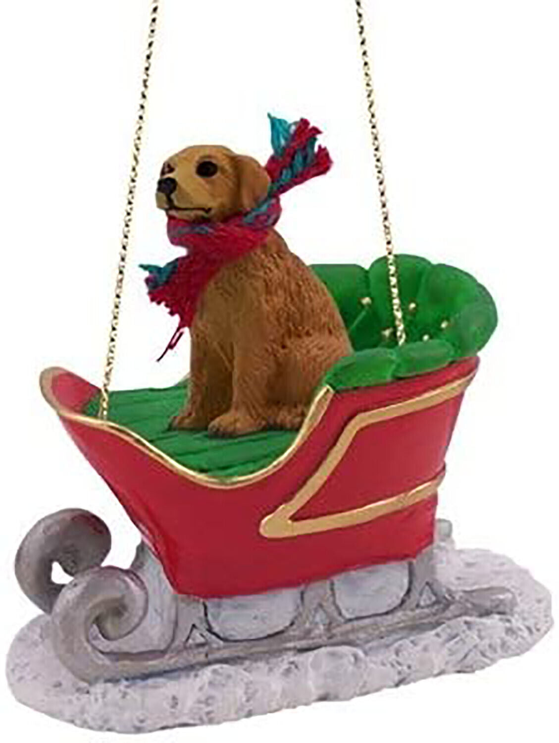 Conversation Concepts Golden Retriever Sleigh Dog Holiday Ornament