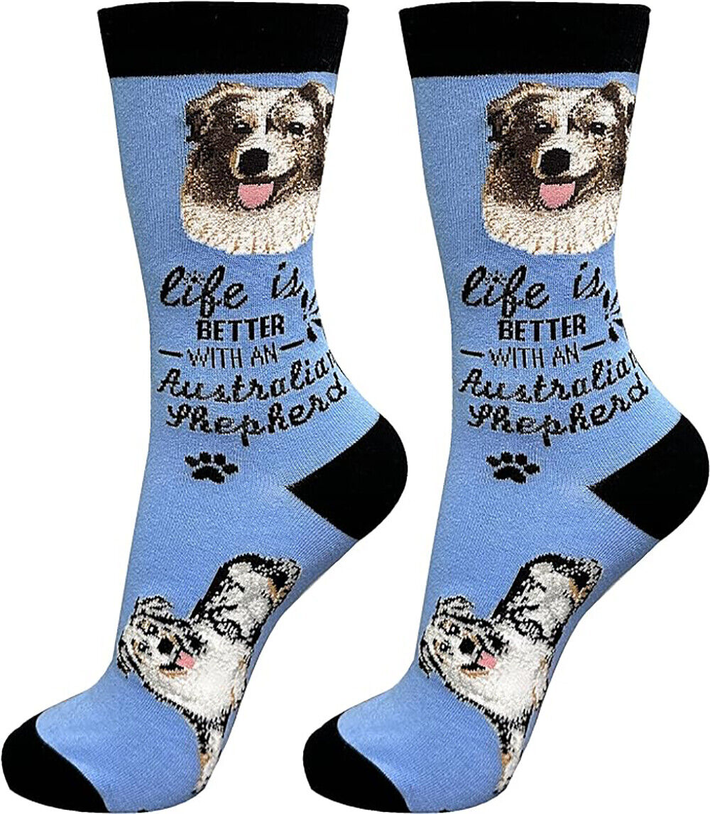 E&S Pets Pet Lover Socks, Life is Better with an Aussie, Australian Shepherd