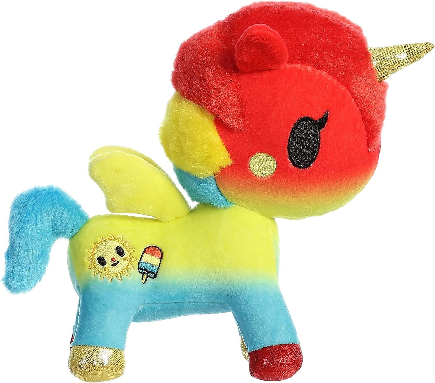 Aurora© Tokidoki Summer Unicorno Stuffed Animal Toy, Multi 7.5 inches