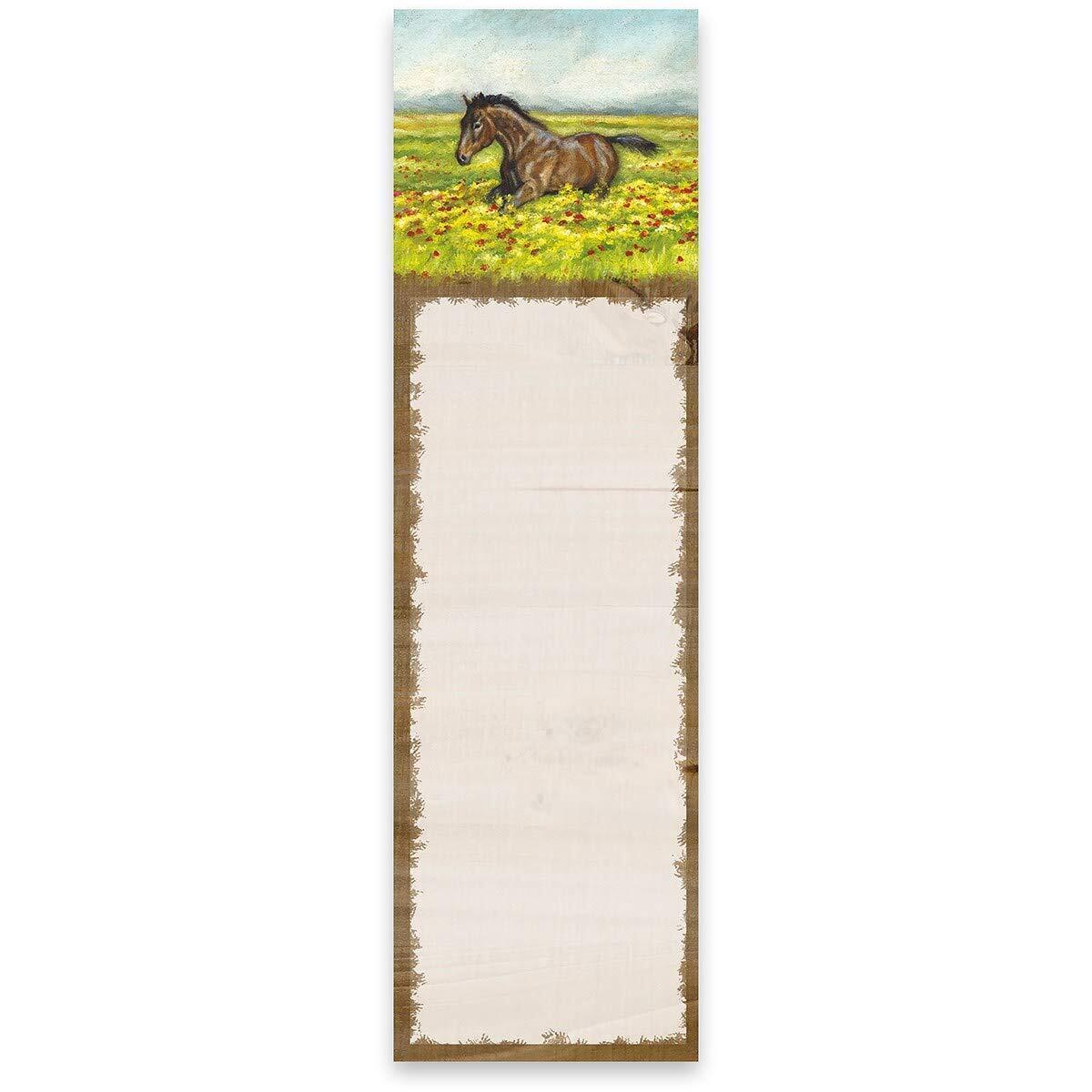 Primitives by Kathy 109182 Horse in Field List Notepad, 9-inch Height