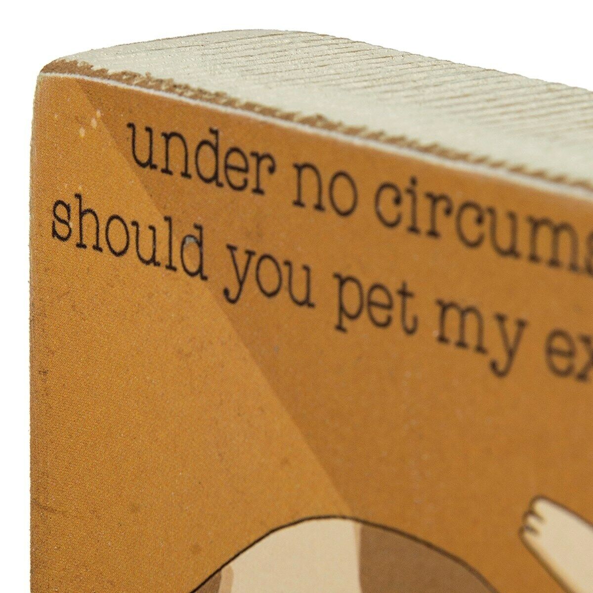 Primitives by Kathy Block Sign-Cat Under No Circumstances Pet My Exposed Belly