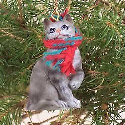 Conversation Concepts Silver Shorthaired Tabby Cat Christmas Ornament