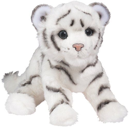 Douglas Toys Silky White Tiger Cub, 12" Plush Stuffed Animal