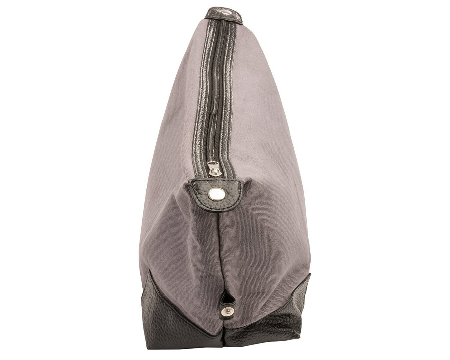 Mainstreet Collection Mens Canvas Dopp Kit Toiletry Bag, with Zipper (Gray)
