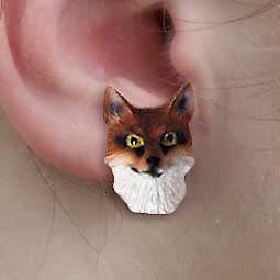 Conversation Concepts Fox Red Earrings Post