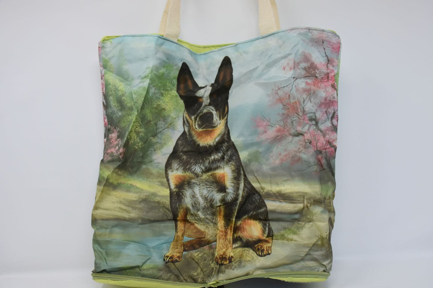 Australian Cattle Dog Foldable Tote Bag - Durable, Waterproof - Zipper Market