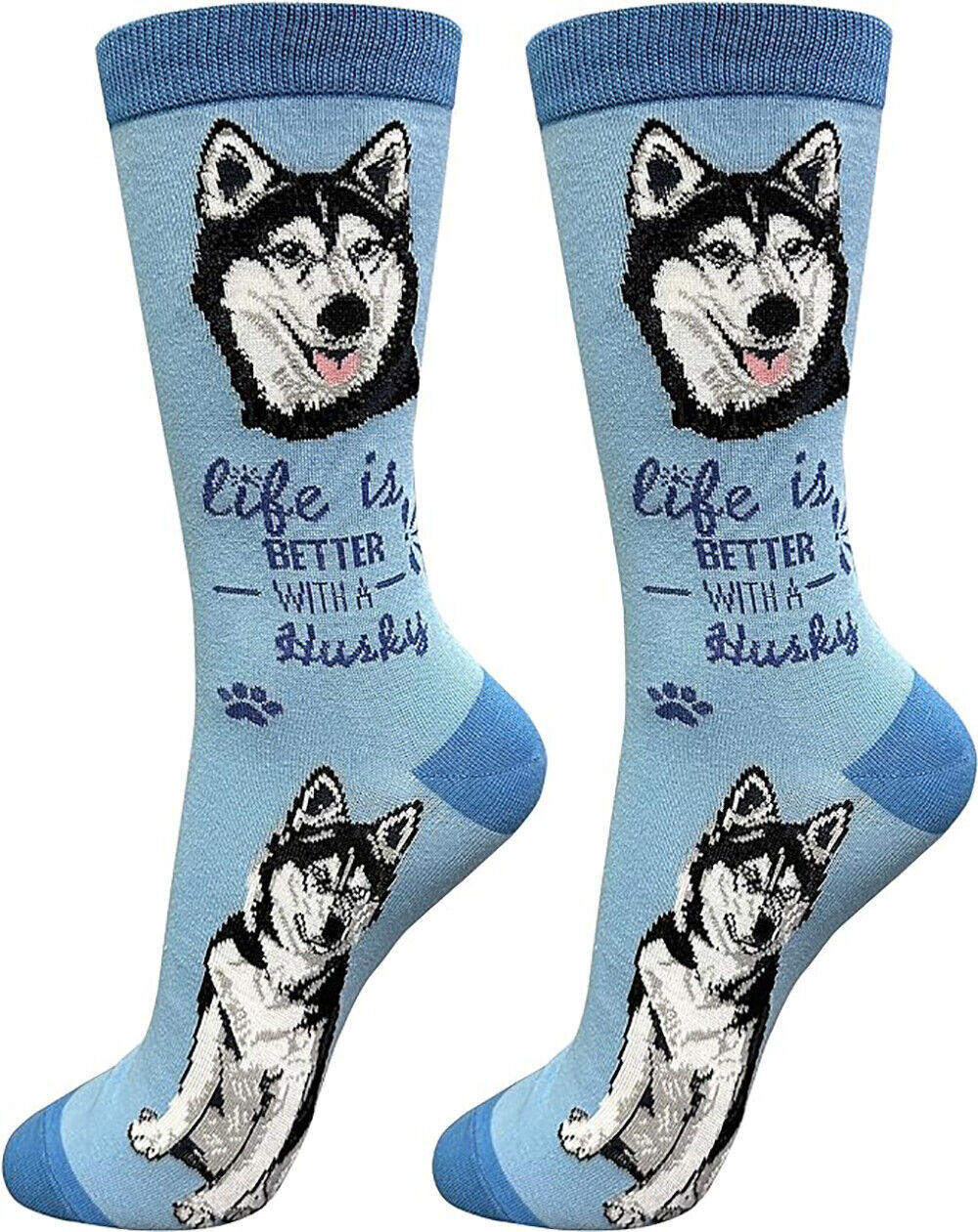 E&S Pets Pet Lover Socks, Life is Better with a Siberian Husky