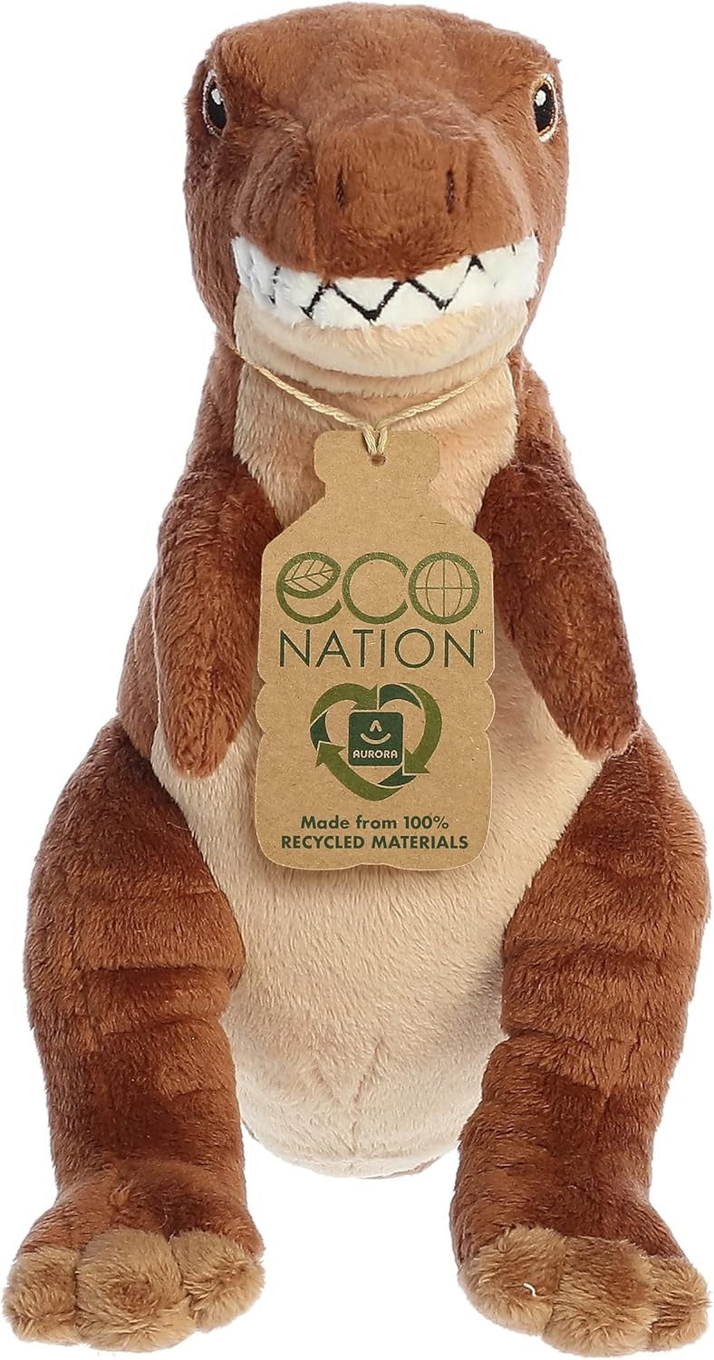 Aurora® Eco Nation™ T-Rex Stuffed Animal Toy Recycled Materials, 10.5"