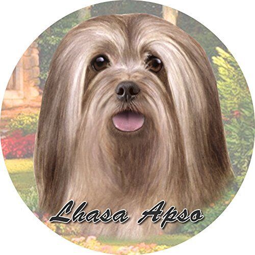 ES Pets Absorbent Stoneware Car Cup Holder Coaster, Lhasa Apso