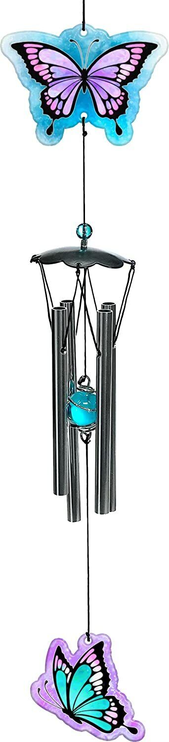 Spoontiques Decorative Chimes for Yard and Garden, Butterfly Wind Chime