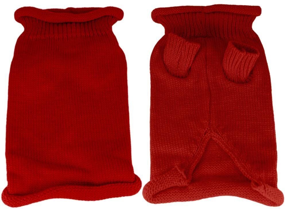Mirage Pet Products Plain Knit Pet Sweater, X-Large, Red