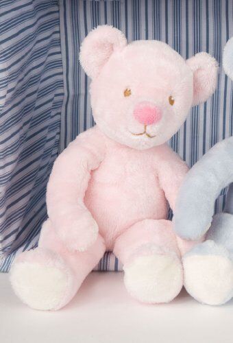 Pink Snoozy Stuffed Animal Infant Bear with Chime for Baby Girl 11" By Douglas