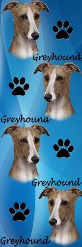 E&S Pets BM-93 Dog Bookmark Fawn and White Greyhound