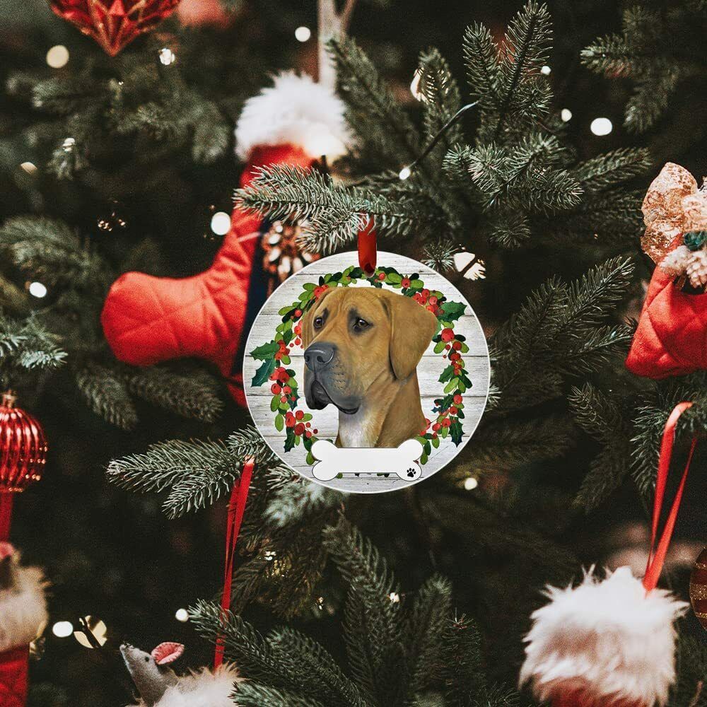Great Dane Ornament - E&S Pets - DIY Personalizable, Ceramic Round Ornament