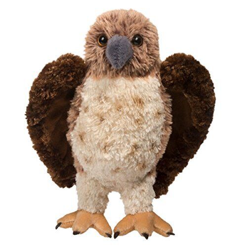 Douglas Toys Orion Red Tail Hawk Plush Stuffed Animal Toy, 9"