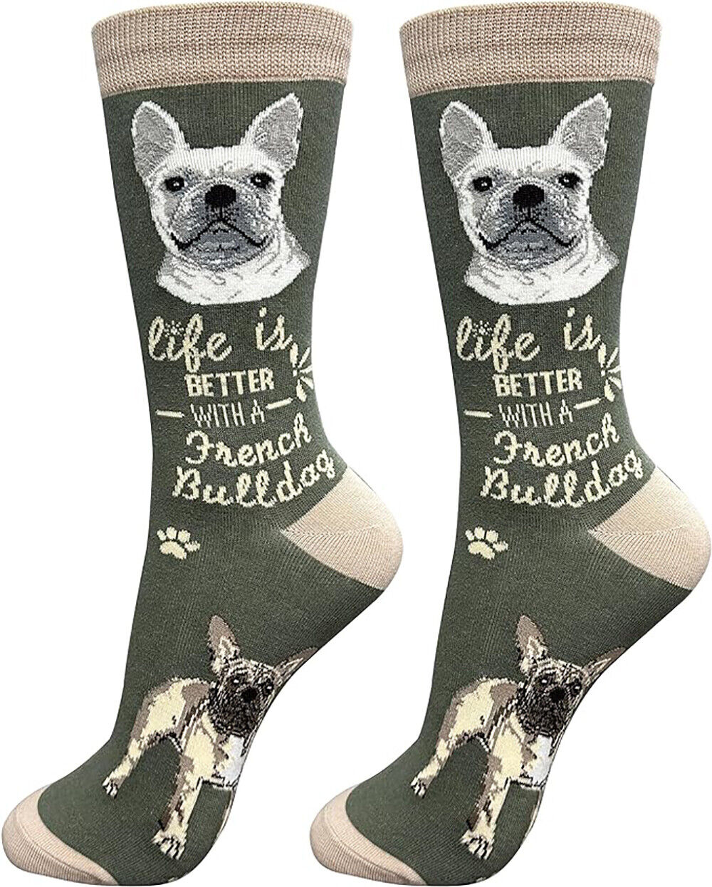 E&S Pets Pet Lover Socks, Life is Better with a French Bulldog