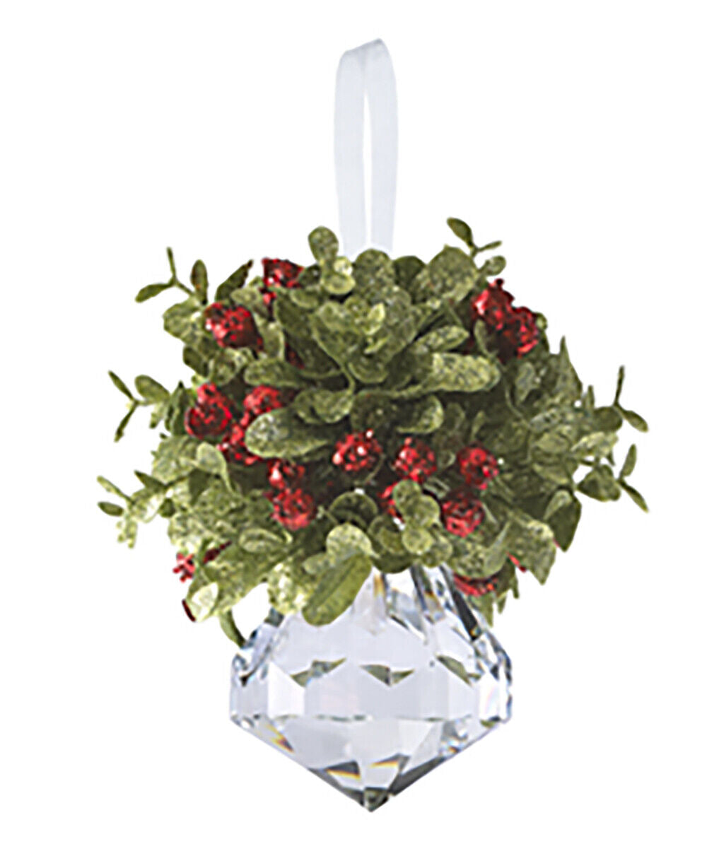 Kissing Krystals Acrylic Mistletoe Ornament- Assorted One Random Ornament