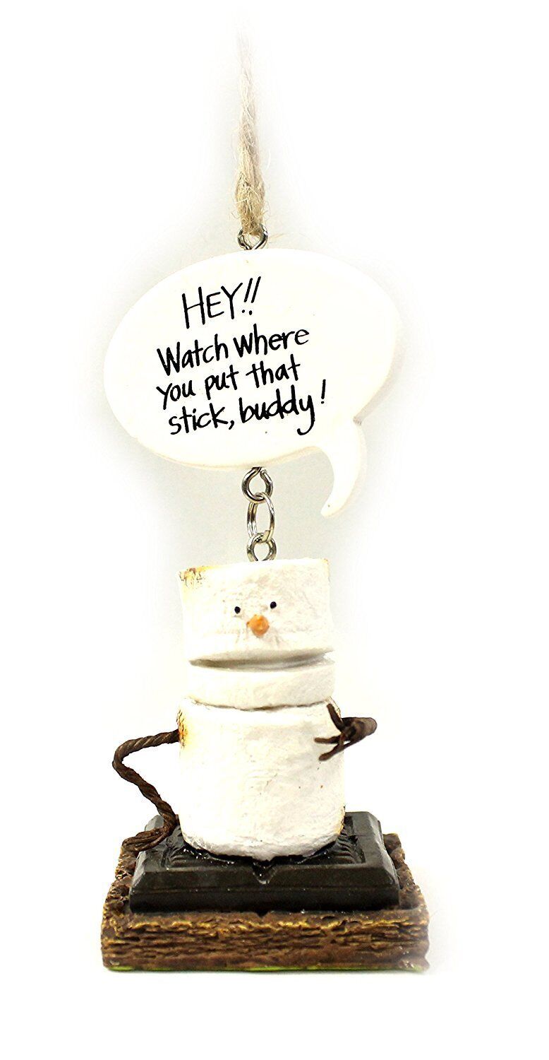 Toasted S'Mores Watch Where You Put That Stick! Christmas/ Everyday Ornament