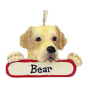 E & S Pets ORN218-20 Yellow Labrador Santa's Pals Christmas Ornament