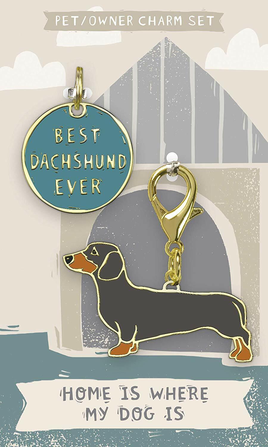 Primitives By Kathy Dog Collar Charm Set - Dachshund