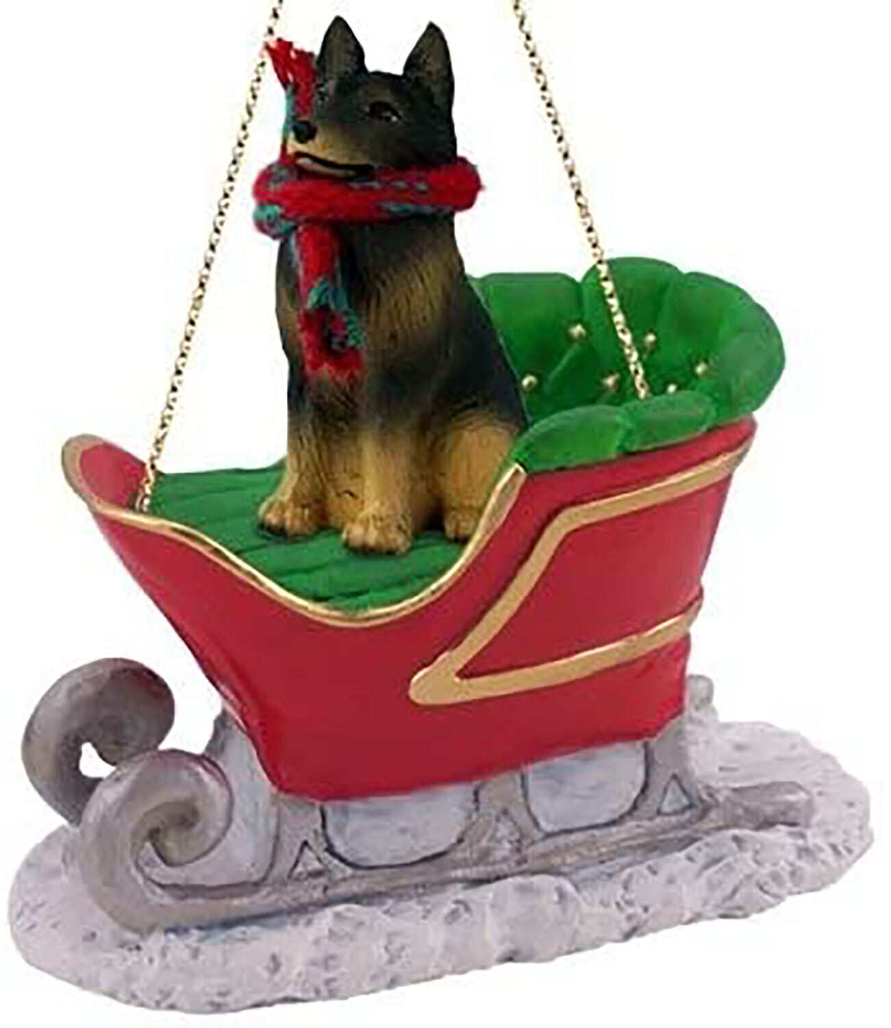 Conversation Concepts Belgian Tervuren Dog Sleigh Dog Holiday Ornament