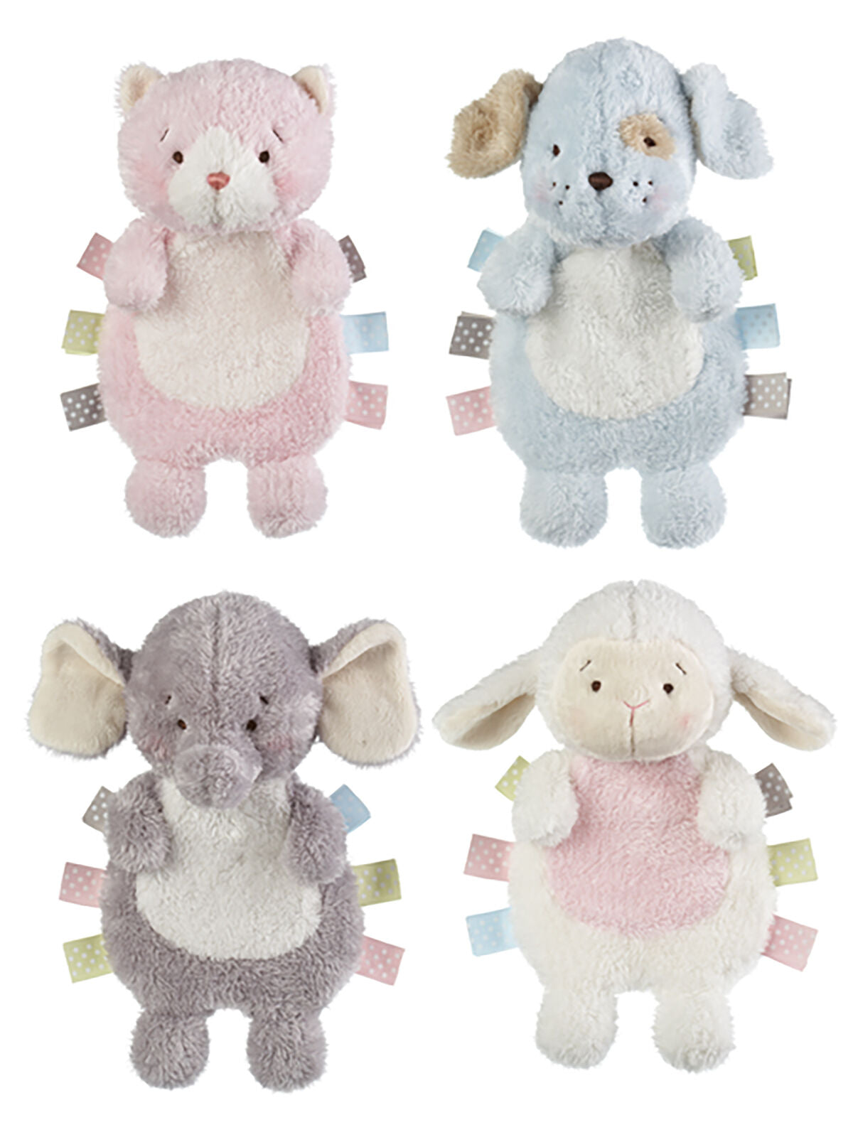 Baby Ganz Gray Wuzzies Crinkle Elephant Plush Stuffed Animal Toy, 10"