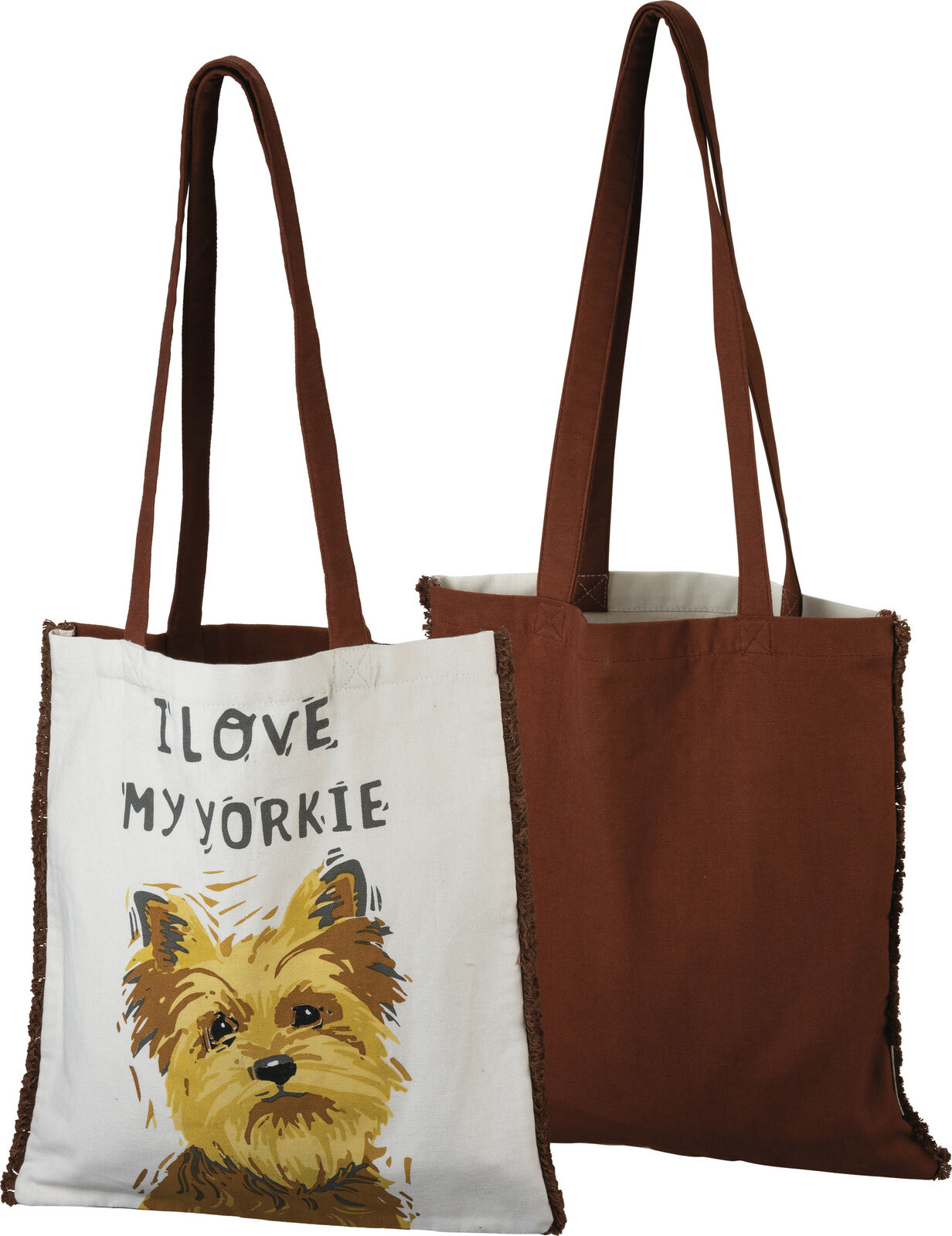 Primitives By Kathy Market Shopping Tote - I Love My Yorkie