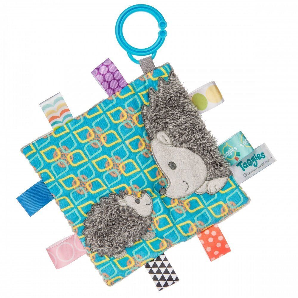 Mary Meyer Taggies Crinkle Me Baby Toy, Heather Hedgehog, 6 x 6"
