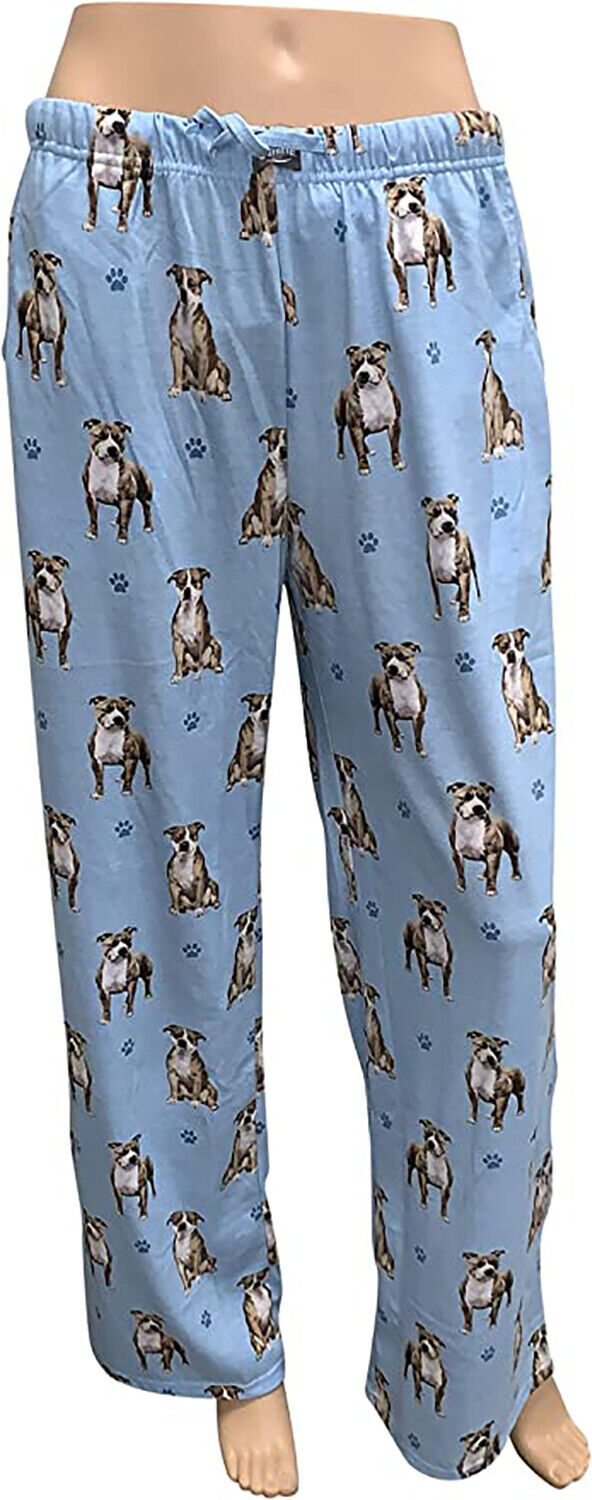 Pit Bull Unisex Lightweight Cotton Blend Pajama Bottoms- Small