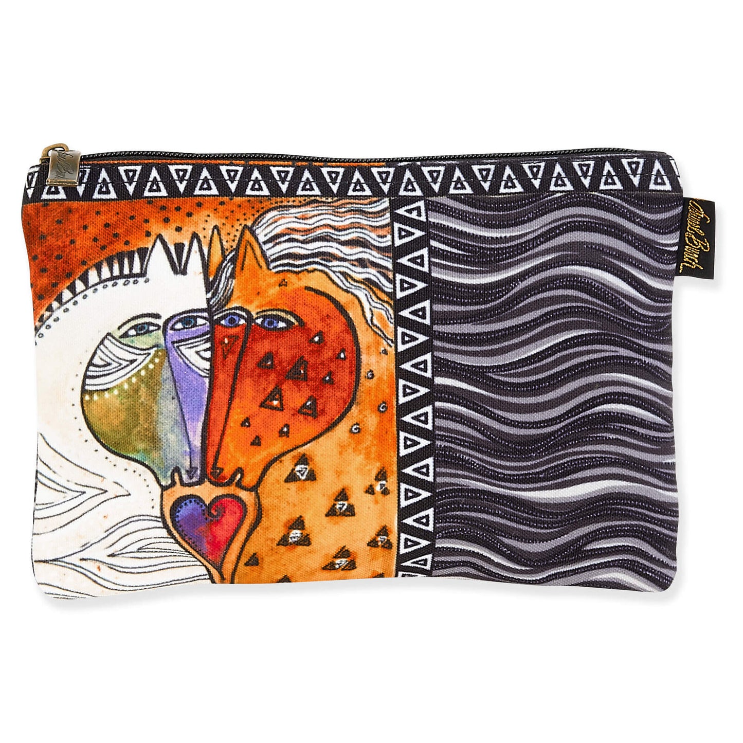 Laurel Burch Classic Horses Love Horses Cosmetic Bag (love/black stripes D)