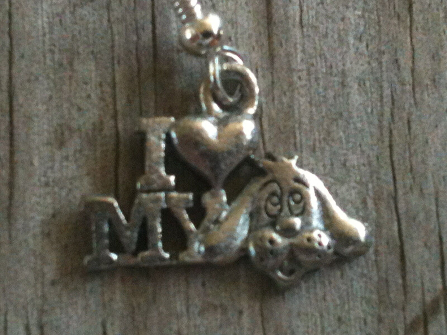 I Heart My Dog Silver Plated Lead Free Pewter Dog Earrings
