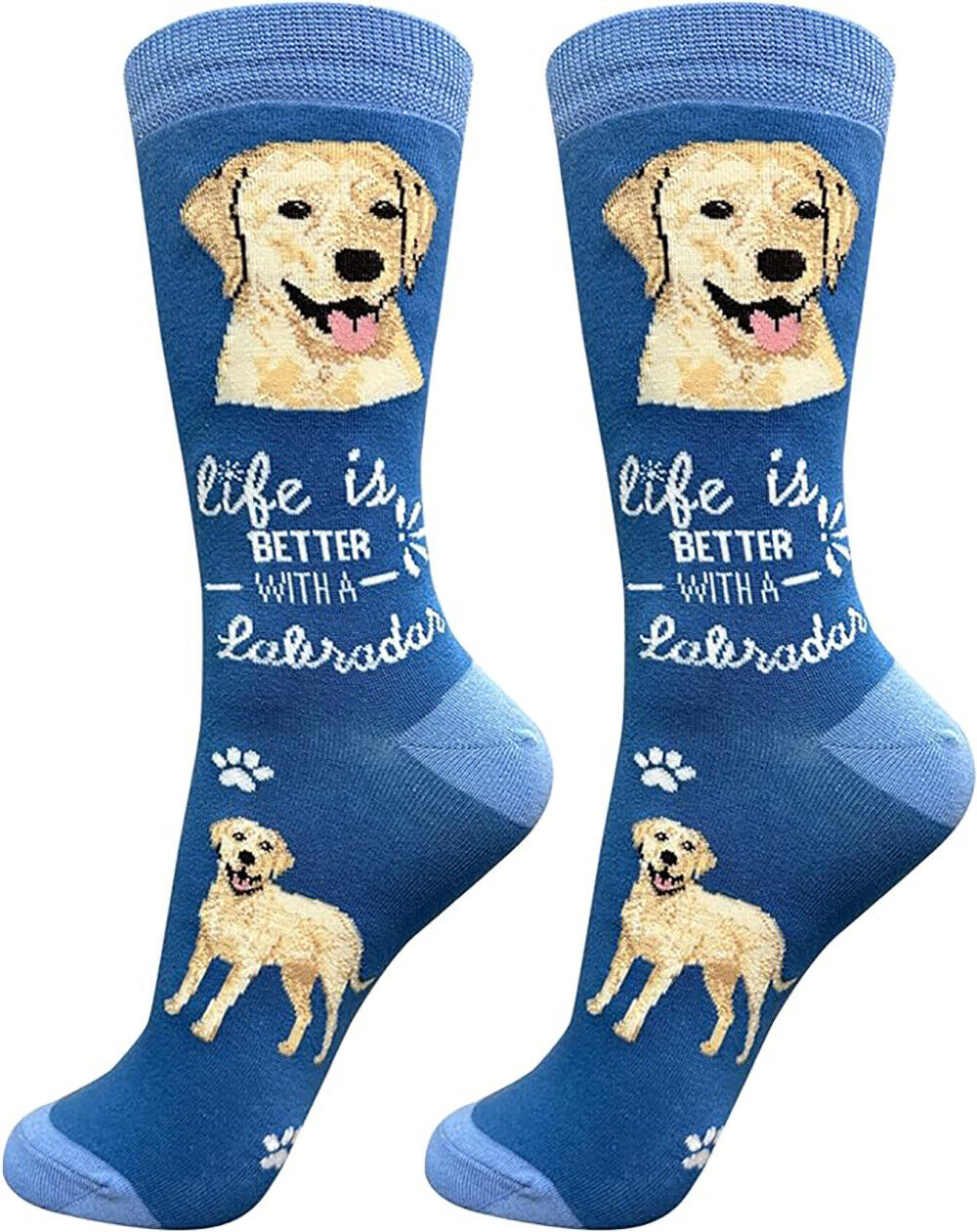 E&S Pets Pet Lover Socks, Life is Better with a Yellow Labrador
