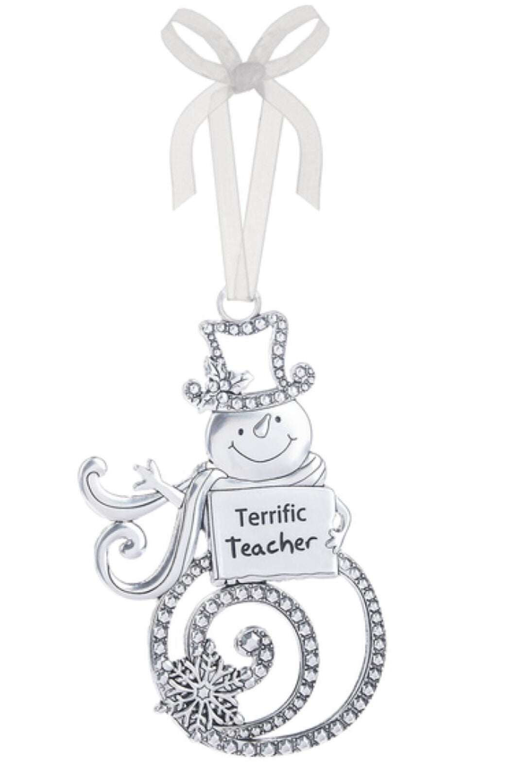 Ganz Ornament - Terrific Teacher - Silver